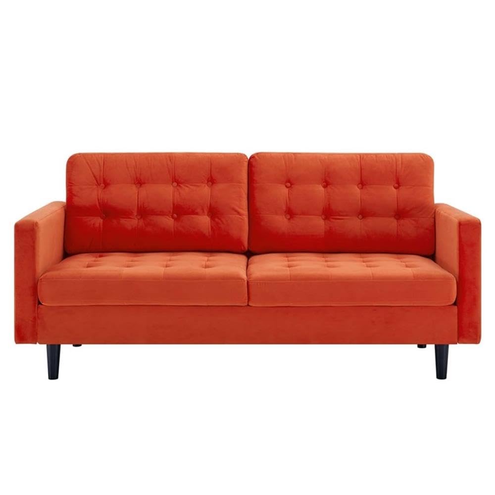 Orange Velvet Sofa D438