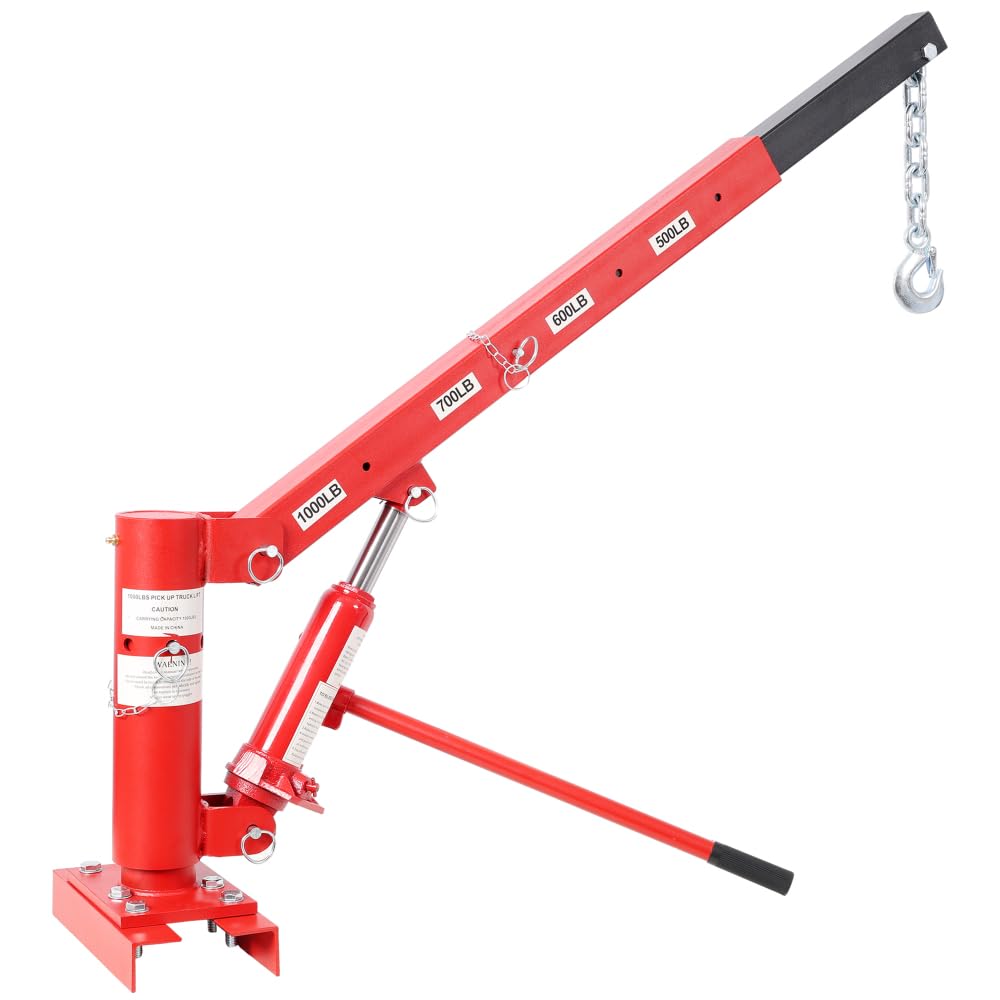 1000lbs Capacity Hydraulic Truck Bed Crane with 360° Swivel Base T56010