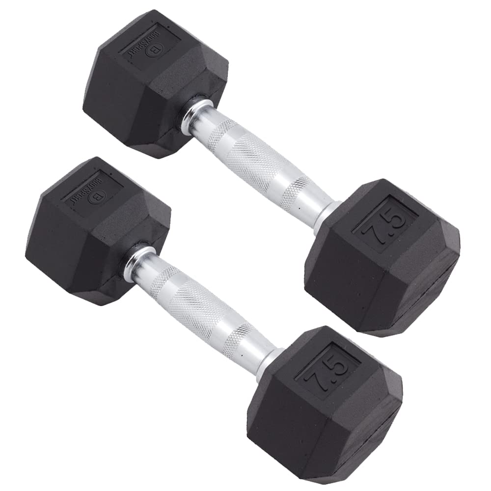 Rubber Encased Hex Dumbbell Pair M2719