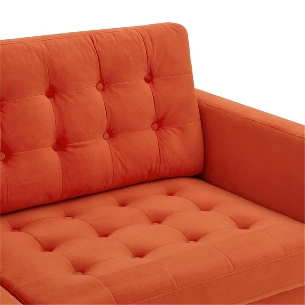 Orange Velvet Sofa D438