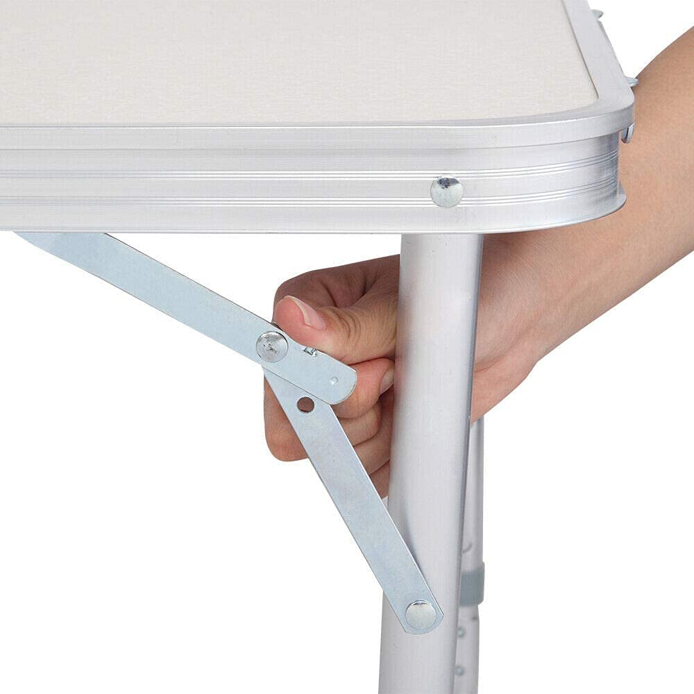 4ft Aluminum Folding Camping Table White N29397
