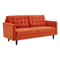 Orange Velvet Sofa D438