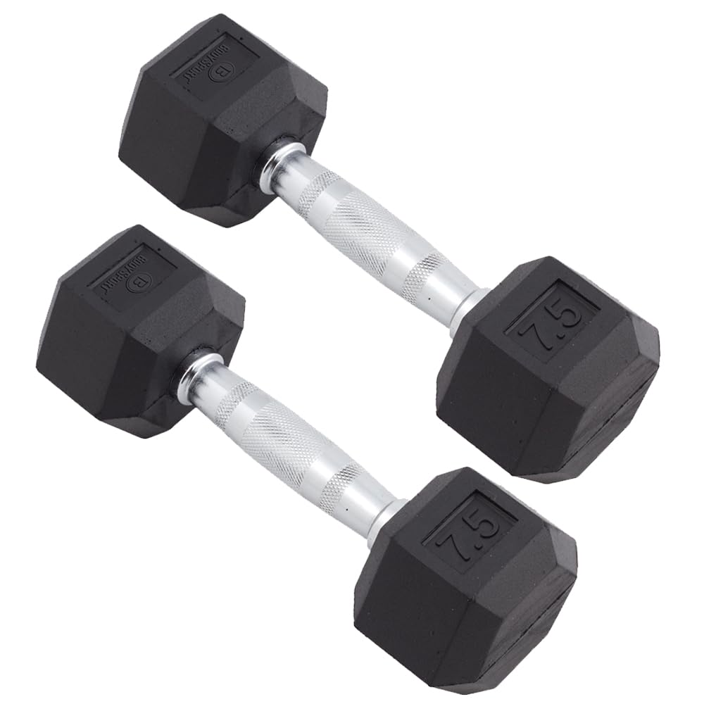 Rubber Encased Hex Dumbbell Pair M2719