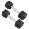 Rubber Encased Hex Dumbbell Pair M2719
