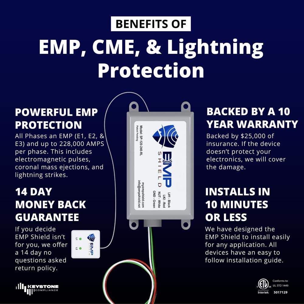 EMP Lightning Protection Flush Mounted Breaker Box and 12 Volt DC T305857