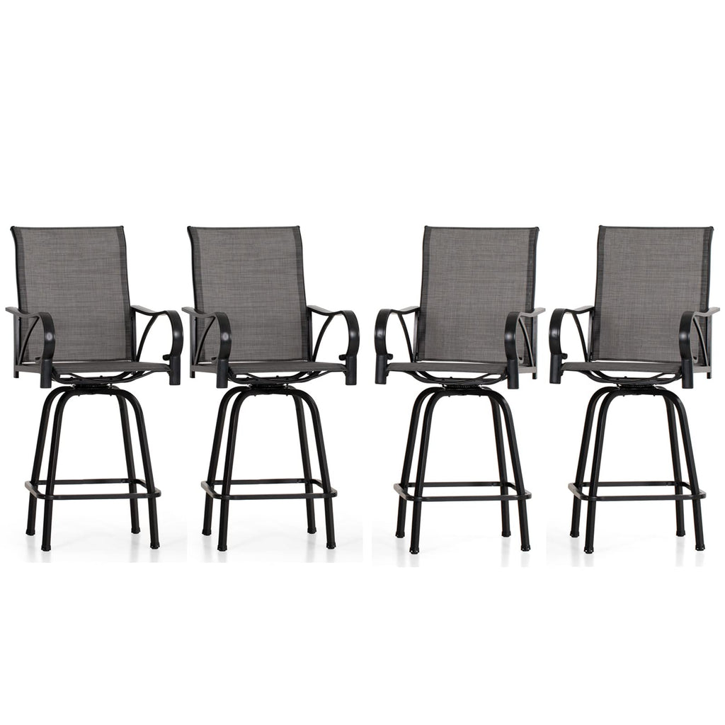 Set of 4 Swivel Outdoor Bar Stools L998
