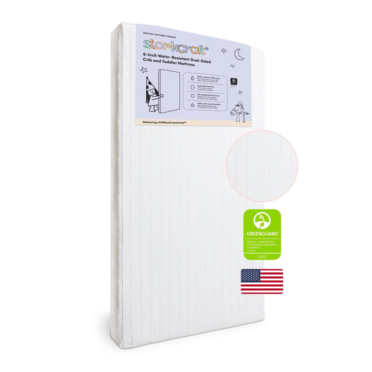 6-Inch Water-Resistant Baby Crib & Toddler Mattress F256995