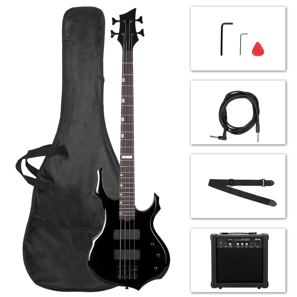 Full Size Flame Design Electric Bass Guitar Kit L97280