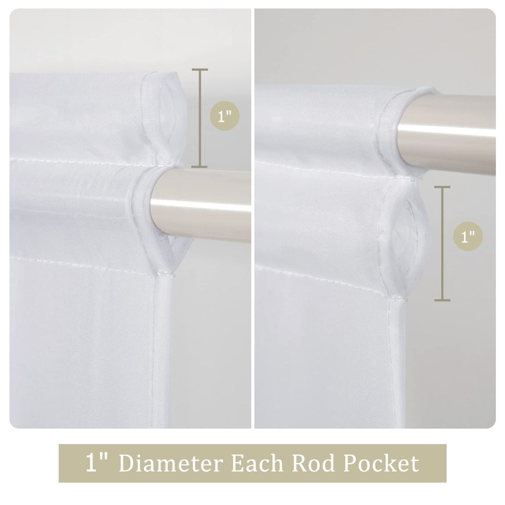 White 25 x 72 Inches Sidelight Sheer Curtains H252226