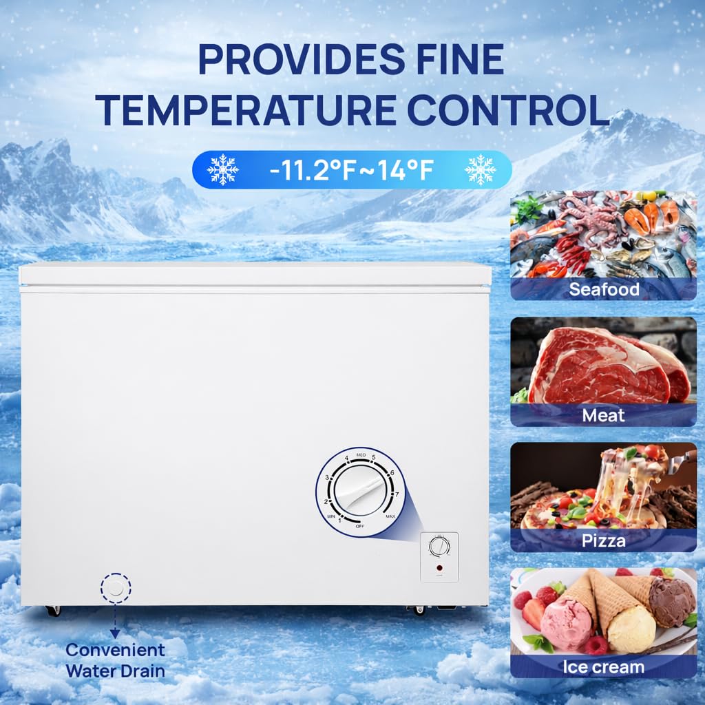 20 Cu. Ft White Chest Freezer with 2 Removable Basket Q872