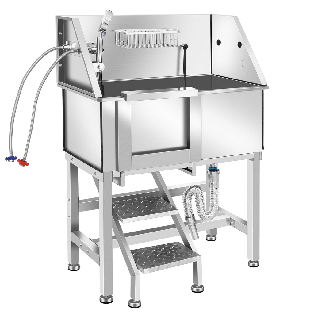 Height Adjustable Stainless Steel Dog Grooming Tub T39071