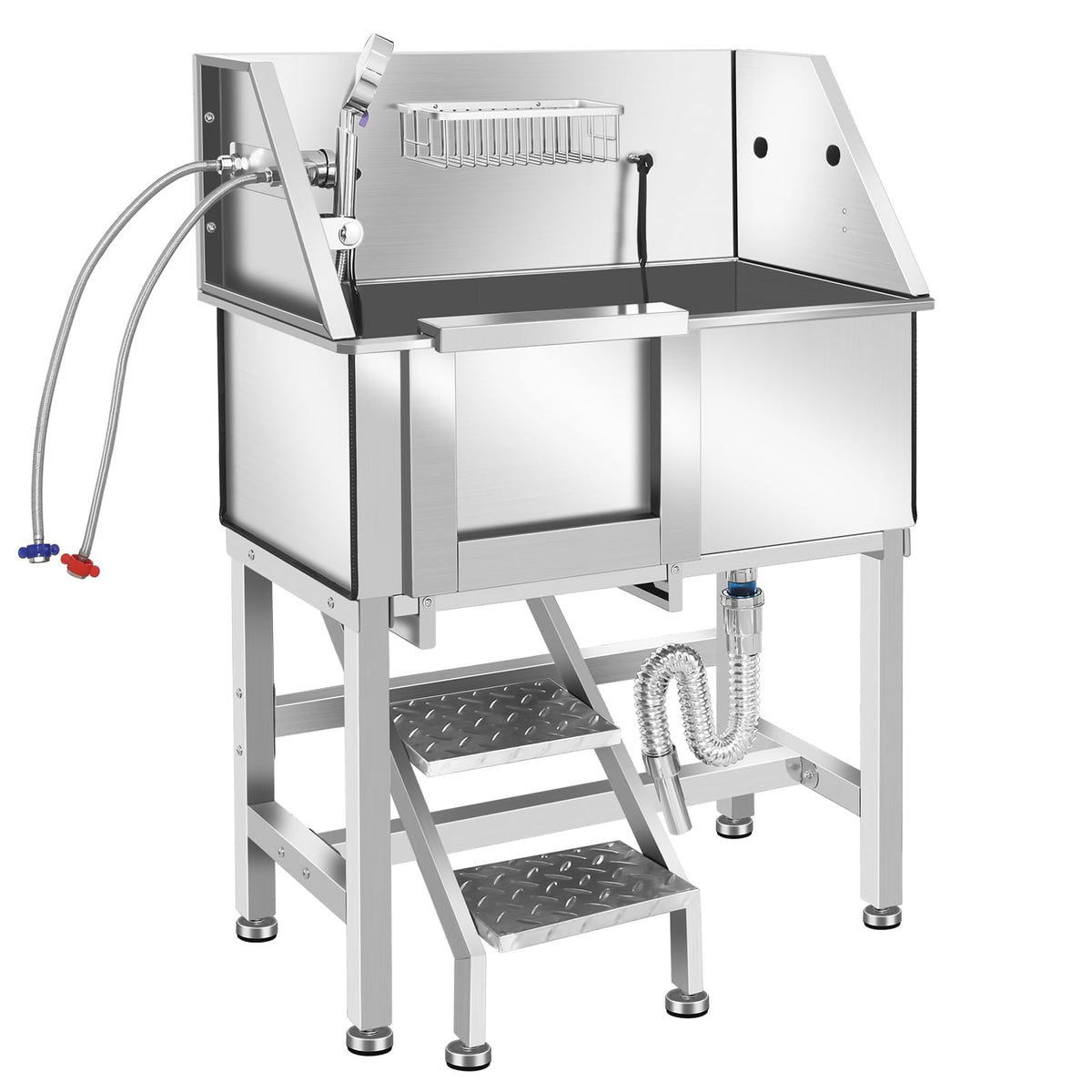 Height Adjustable Stainless Steel Dog Grooming Tub T39071