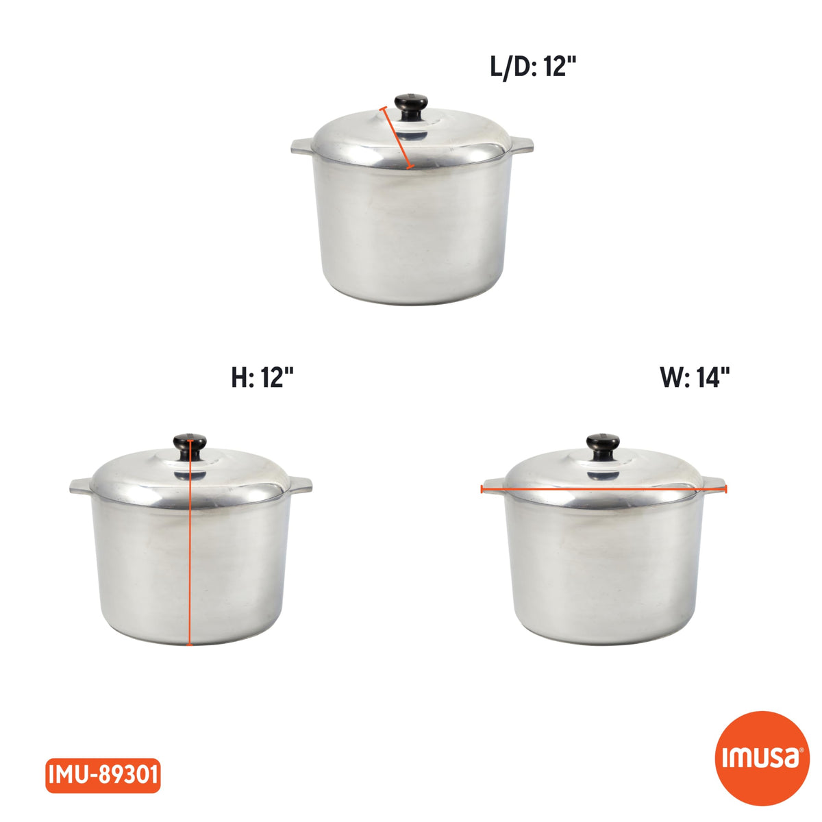 Heavy Duty Aluminum Stock Pot 14 Quart W184778