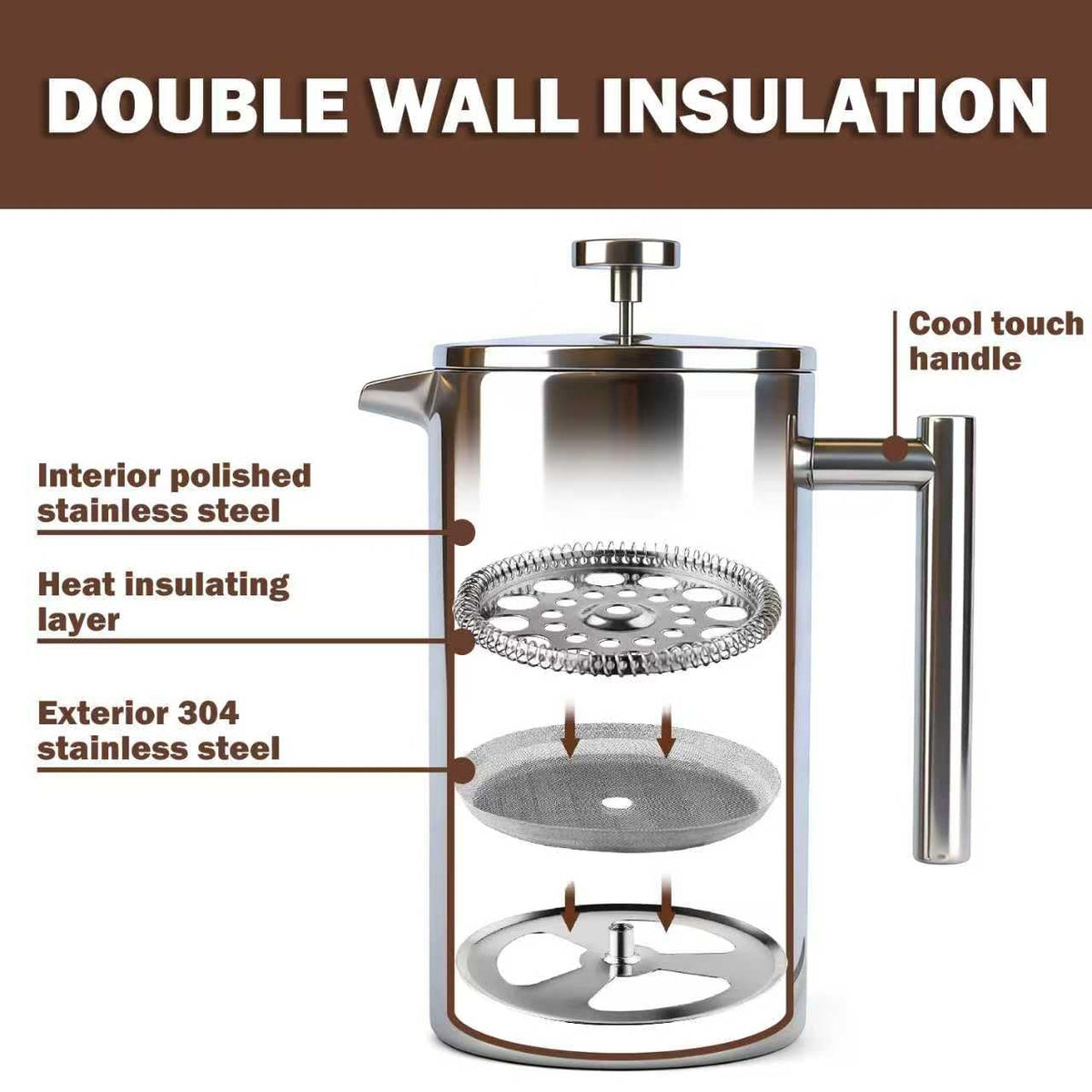 French Press Coffee Maker 61 oz Z44472