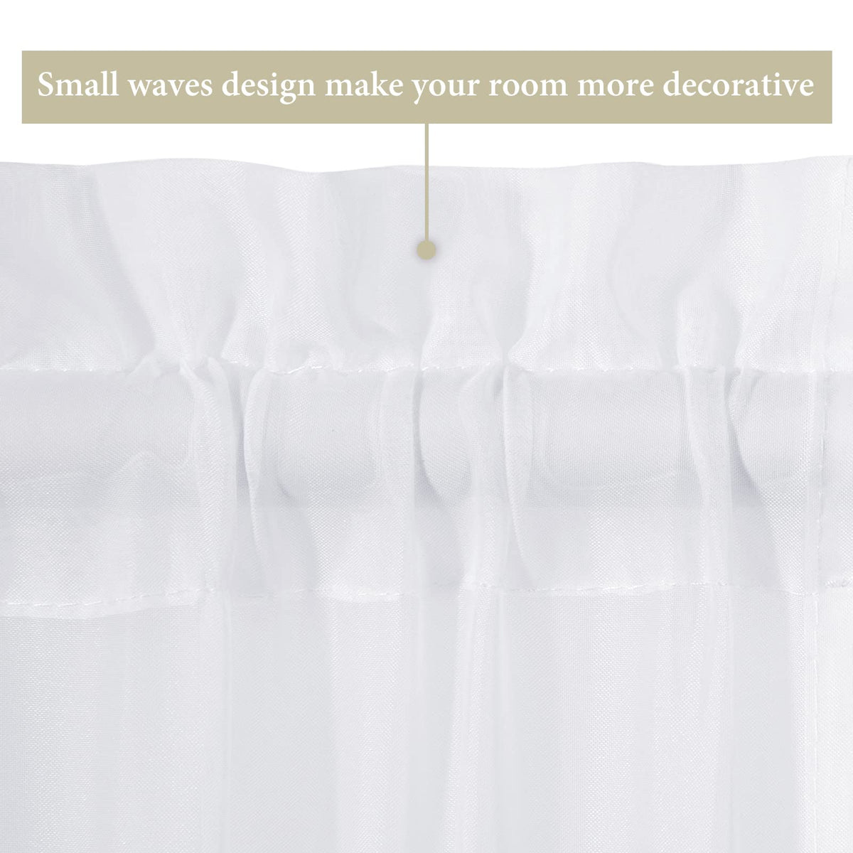 White 25 x 72 Inches Sidelight Sheer Curtains H252226