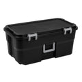 22 Gallon Black Wheeled Plastic Storage Trunk O4649