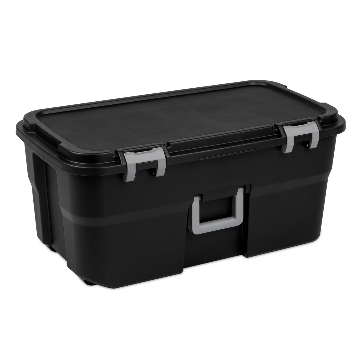 22 Gallon Black Wheeled Plastic Storage Trunk O4649