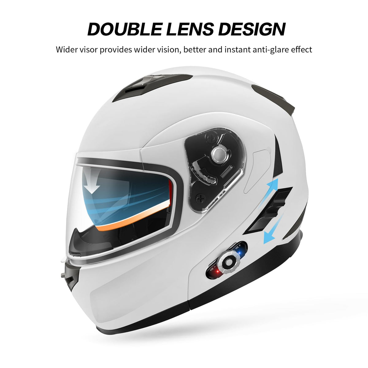Flip-Up Modular Motorcycle Helmet F2985