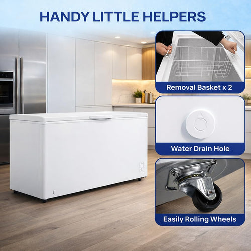 20 Cu. Ft White Chest Freezer with 2 Removable Basket Q872