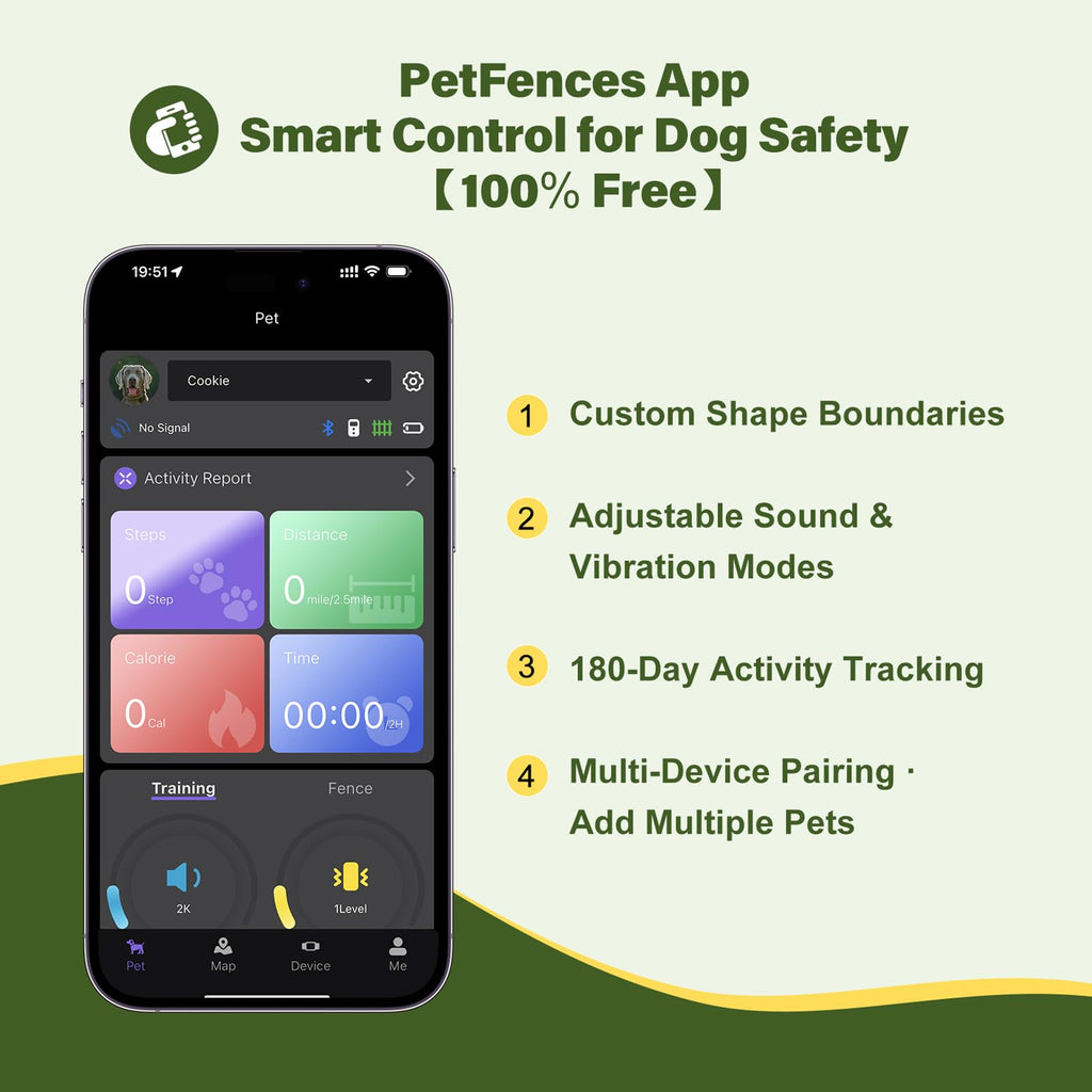 Wireless Dog Collar Fence System with Remote Training T462149