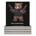 Ceramic Coasters Set Square Drink Coasters W176