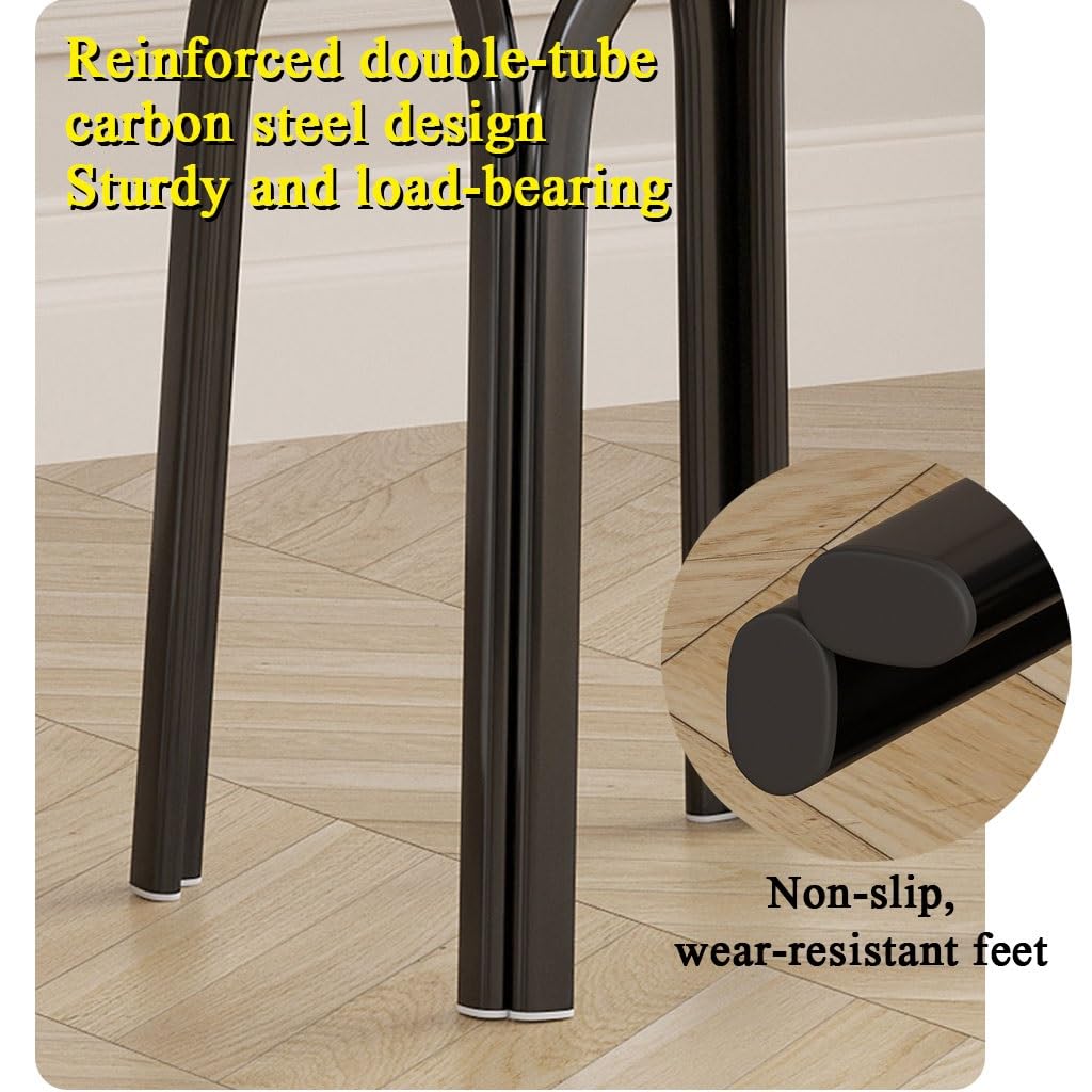 Light Grey Square Stacking Stools with Steel Legs J304318