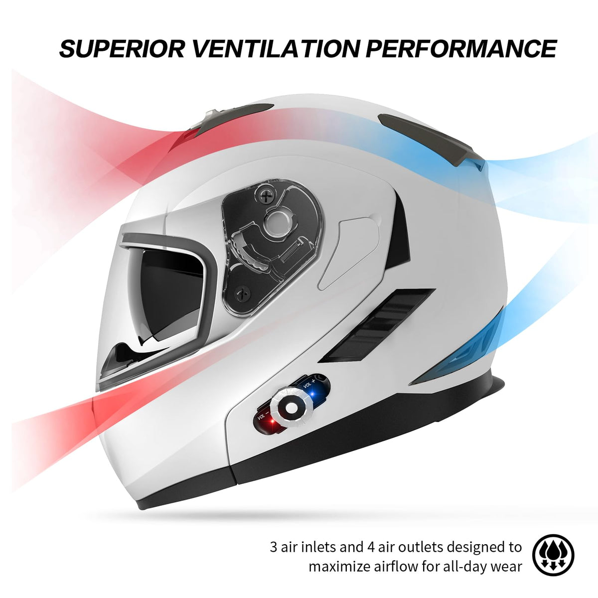 Flip-Up Modular Motorcycle Helmet F2985