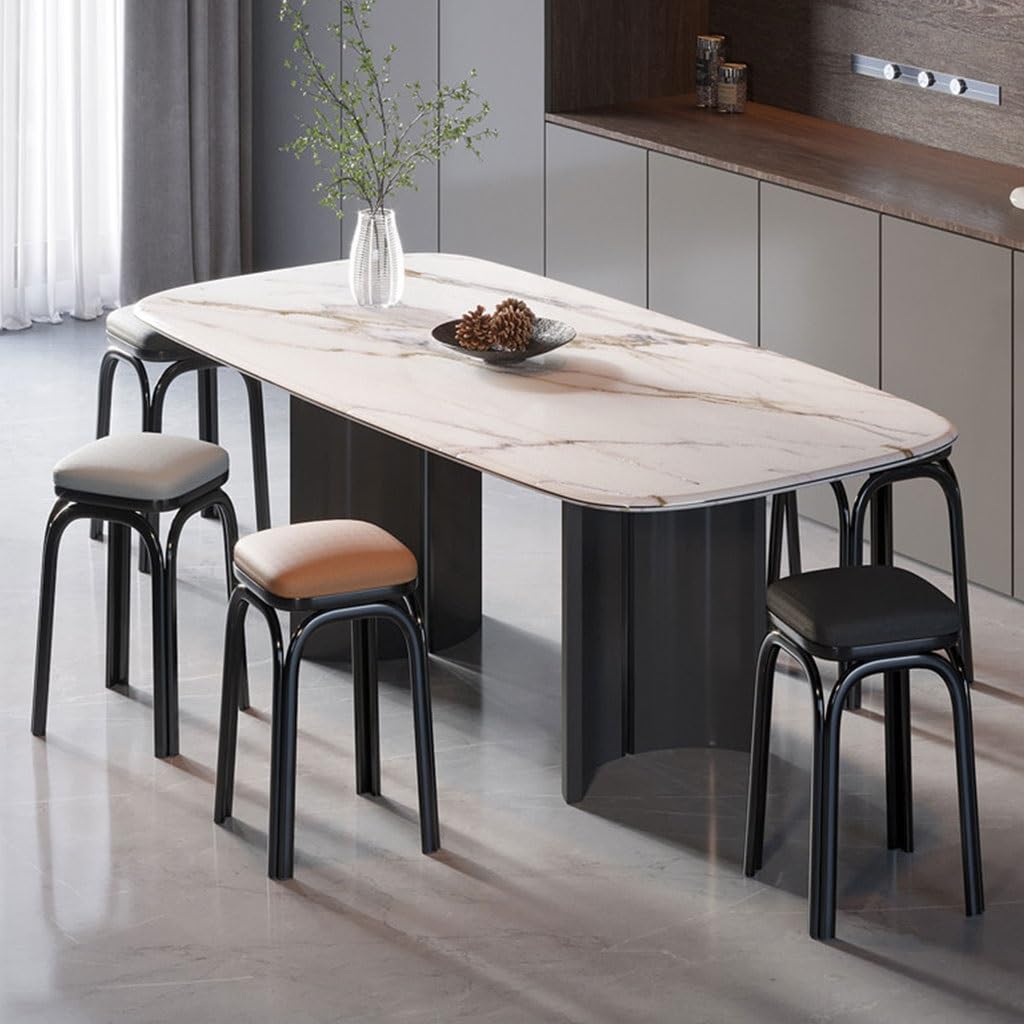 Light Grey Square Stacking Stools with Steel Legs J304318