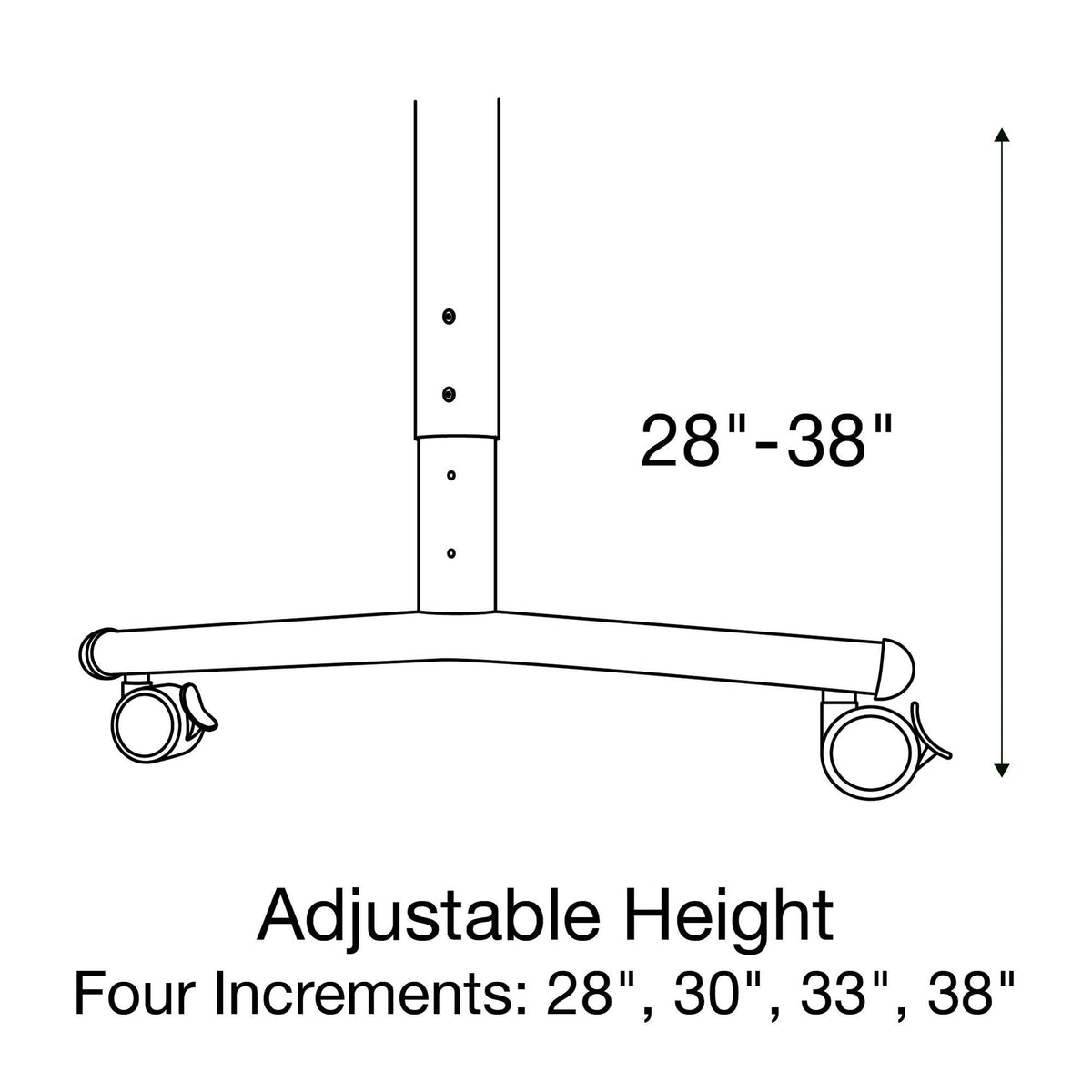 24"x72" Adjustable Height Flip Top Nesting Table M982177