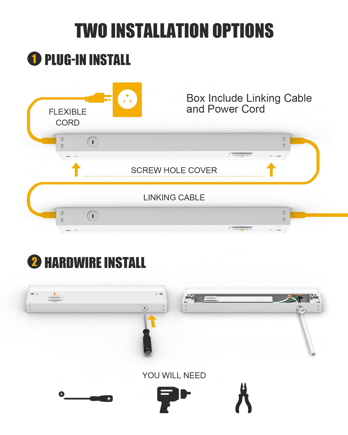 Under Cabinet Lighting with Power Cord Z579