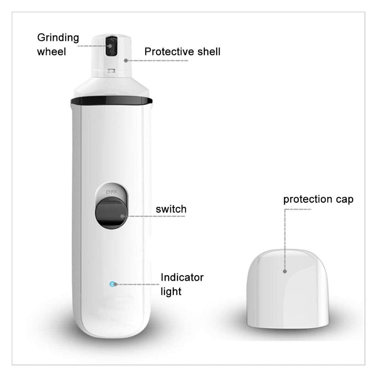 Electric Rechargeable Pet Nail Grinder W554356