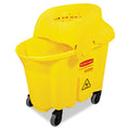 Yellow 35 QT Bucket and Wringer Combo on Wheels B78828