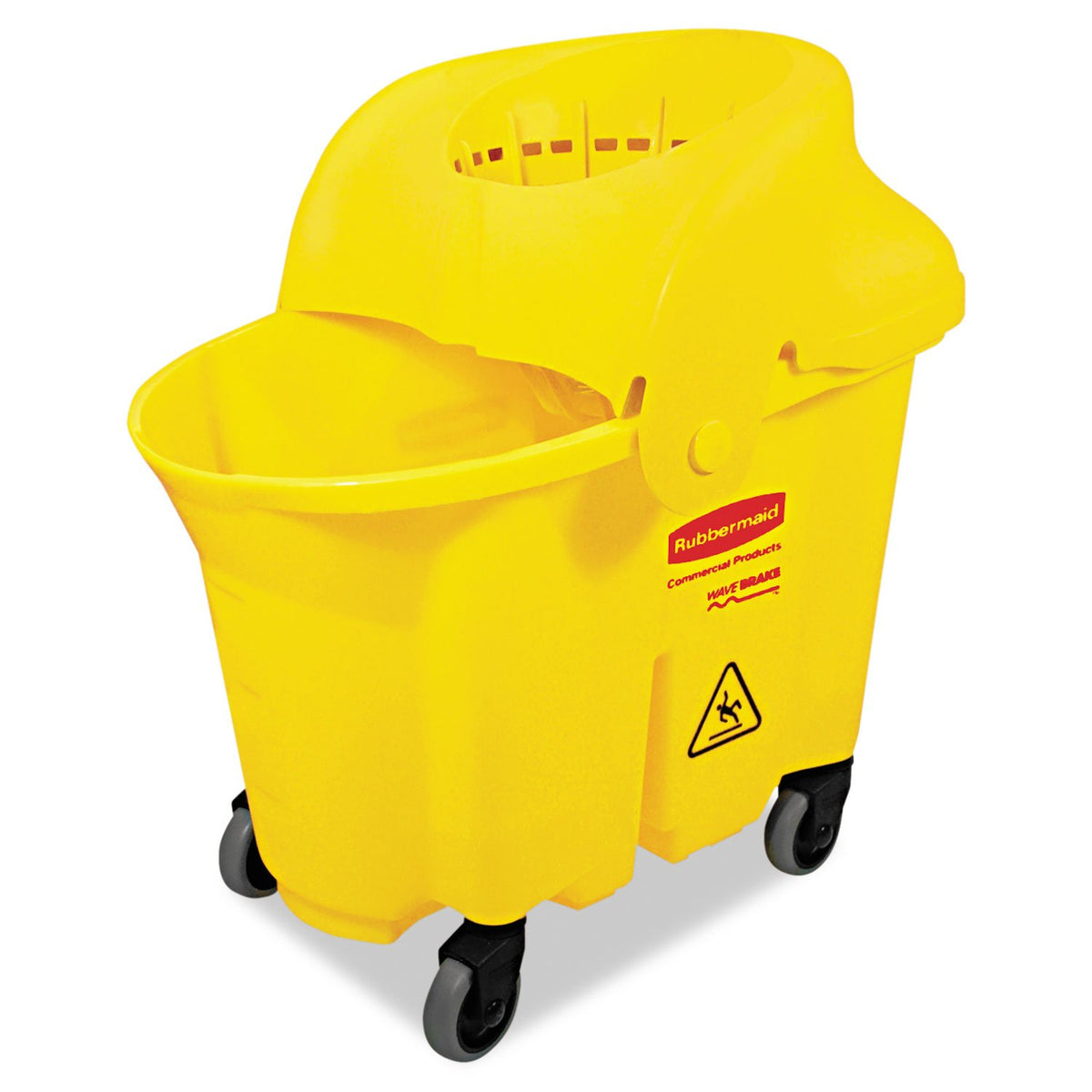 Yellow 35 QT Bucket and Wringer Combo on Wheels B78828