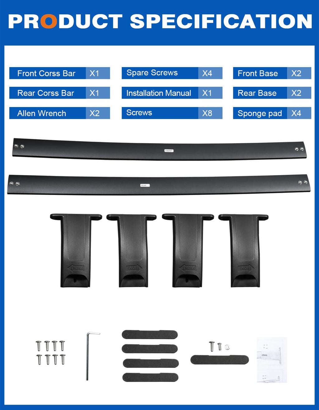 Roof Rack Cross Bars U3656
