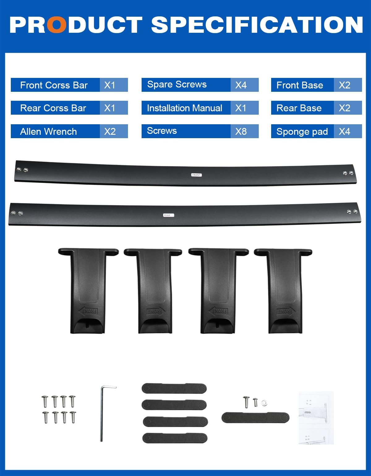 Roof Rack Cross Bars U3656