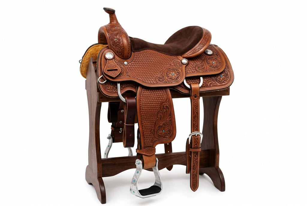 Aluminium Barrel Racing Stirrups with Rhinestones M891716
