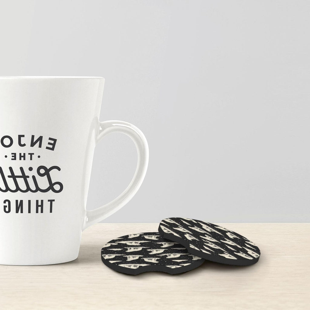 White Bear Print Car Cup Coasters Set of 2 M779167