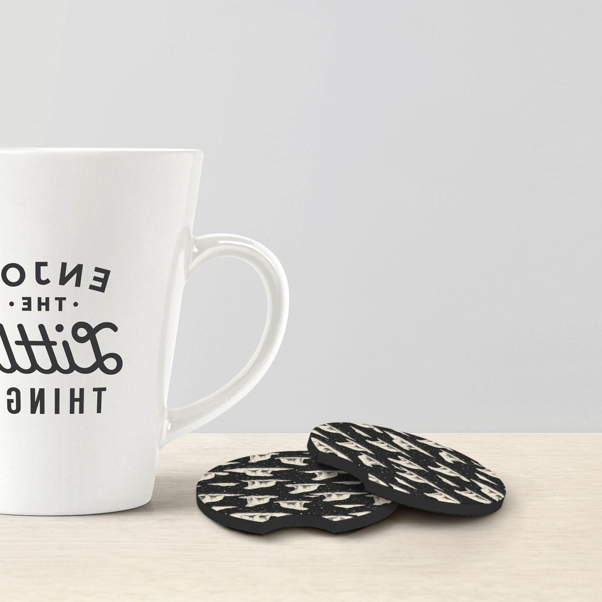 White Bear Print Car Cup Coasters Set of 2 M779167