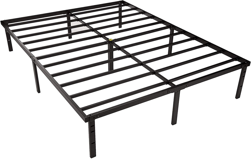 Queen Size Black Steel Platform Bed Frame J187332