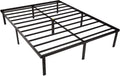 Queen Size Black Steel Platform Bed Frame J187332