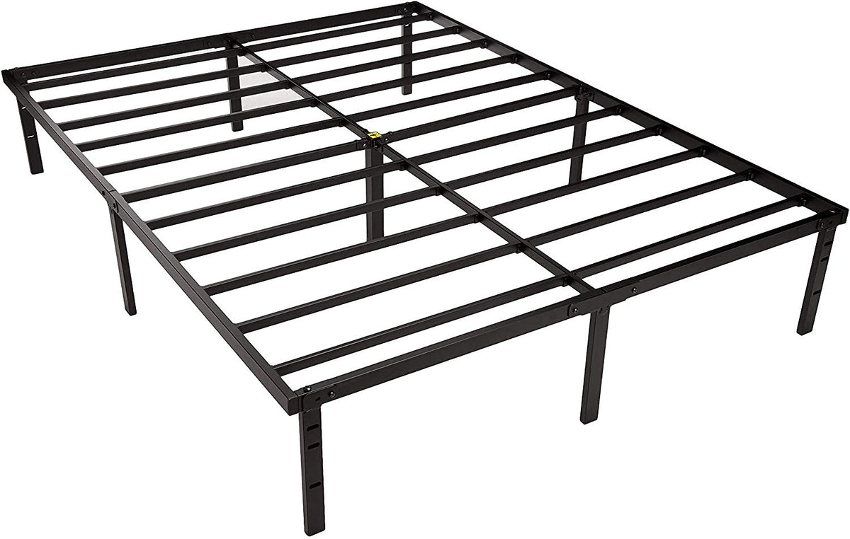 Queen Size Black Steel Platform Bed Frame J187332
