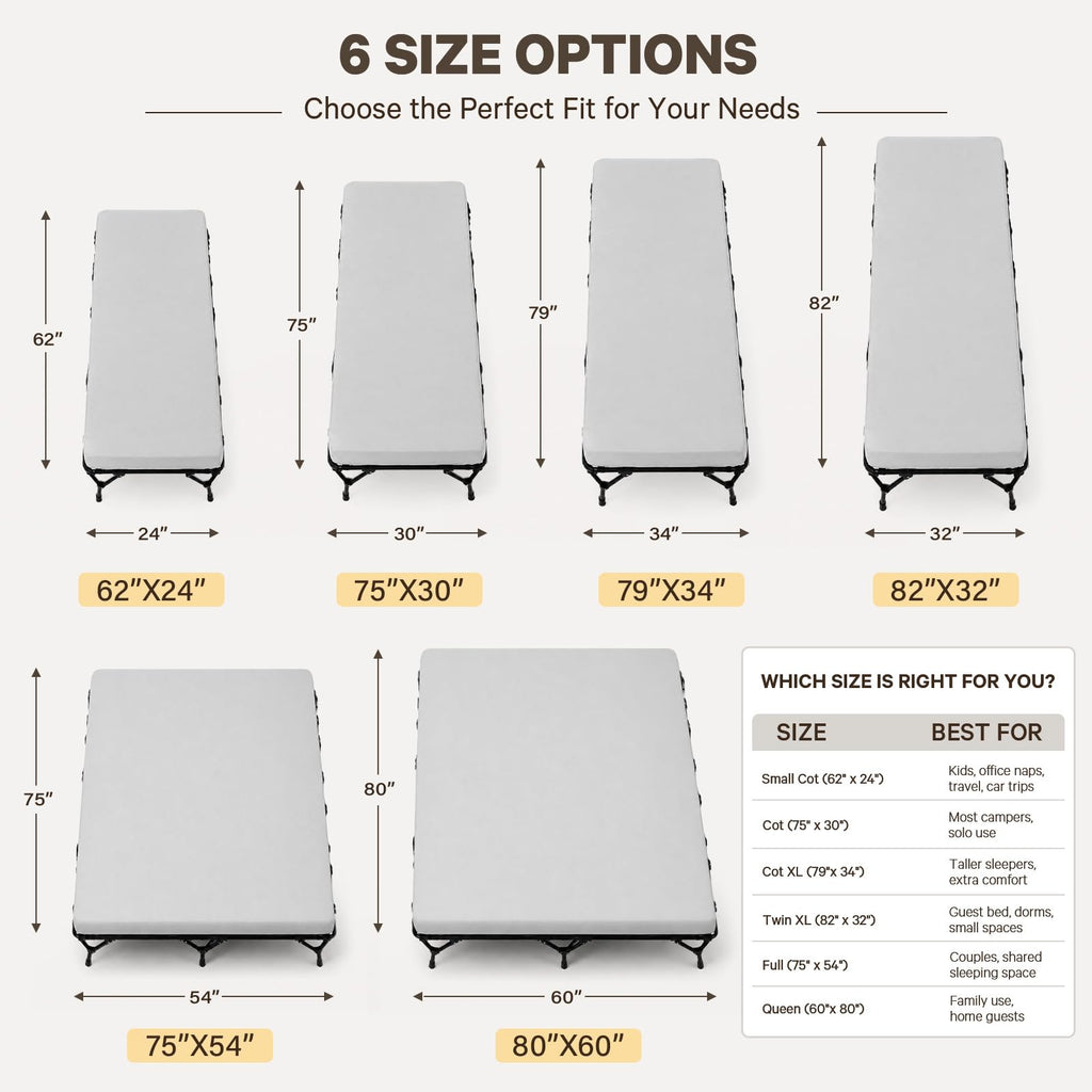 2 Inch Memory Foam Camping Cot Pad T62455