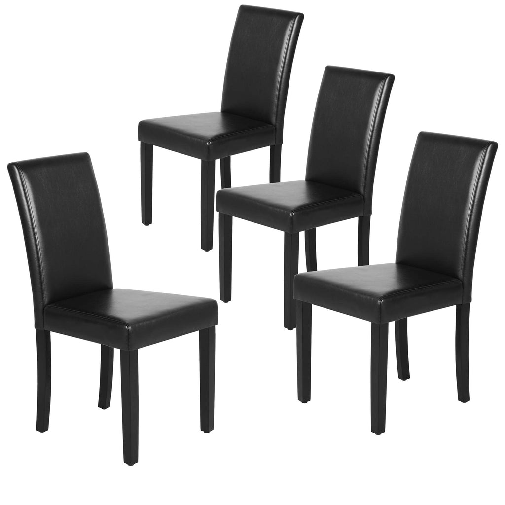 Dining Chairs Set of 4 Upholstered Black A890