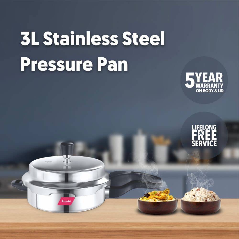 Stainless Steel Pressure Pan, 3 Litres V116877