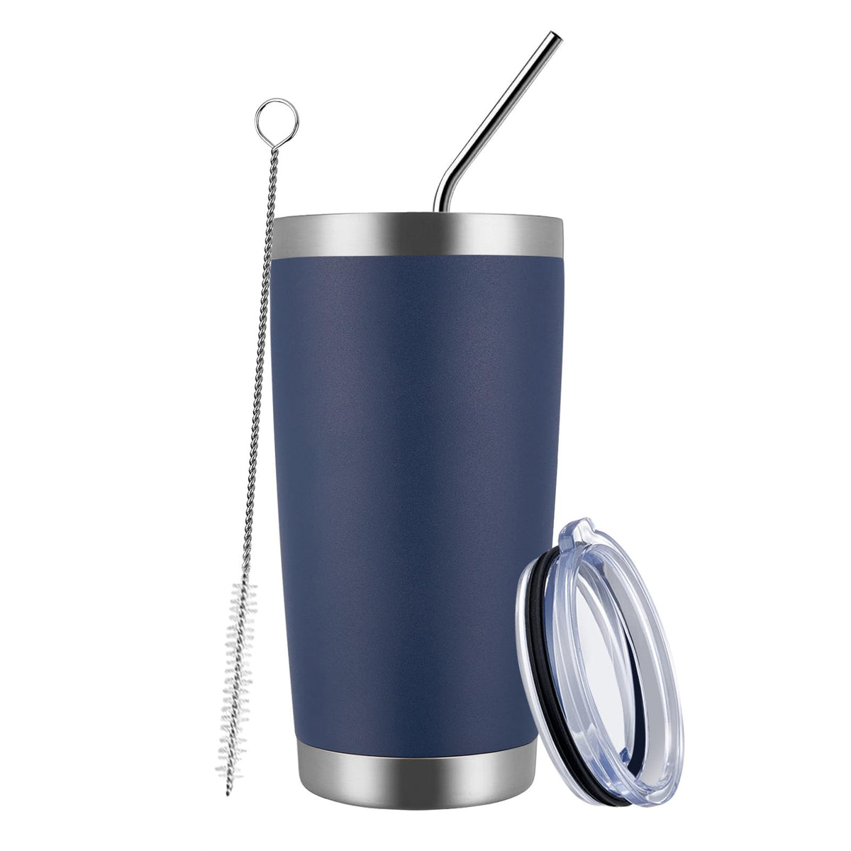 20oz Stainless Steel Insulated Tumbler with Lid and Straw I51829