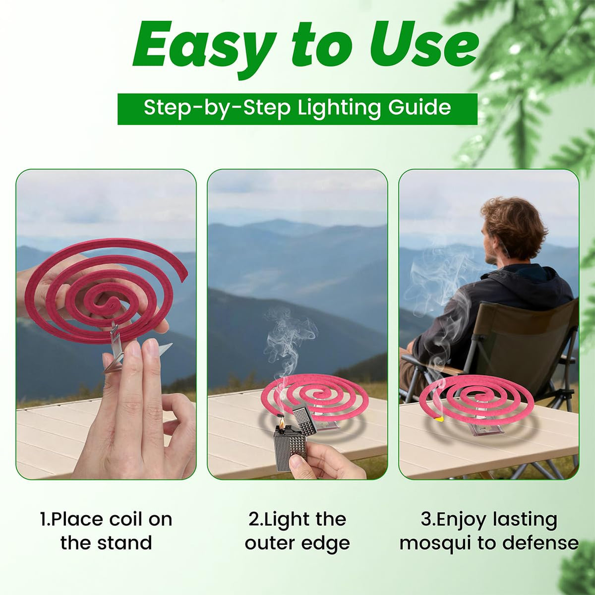 Mosquito Repellent Coils 28 Pack DEET Free 6 Hours H394486