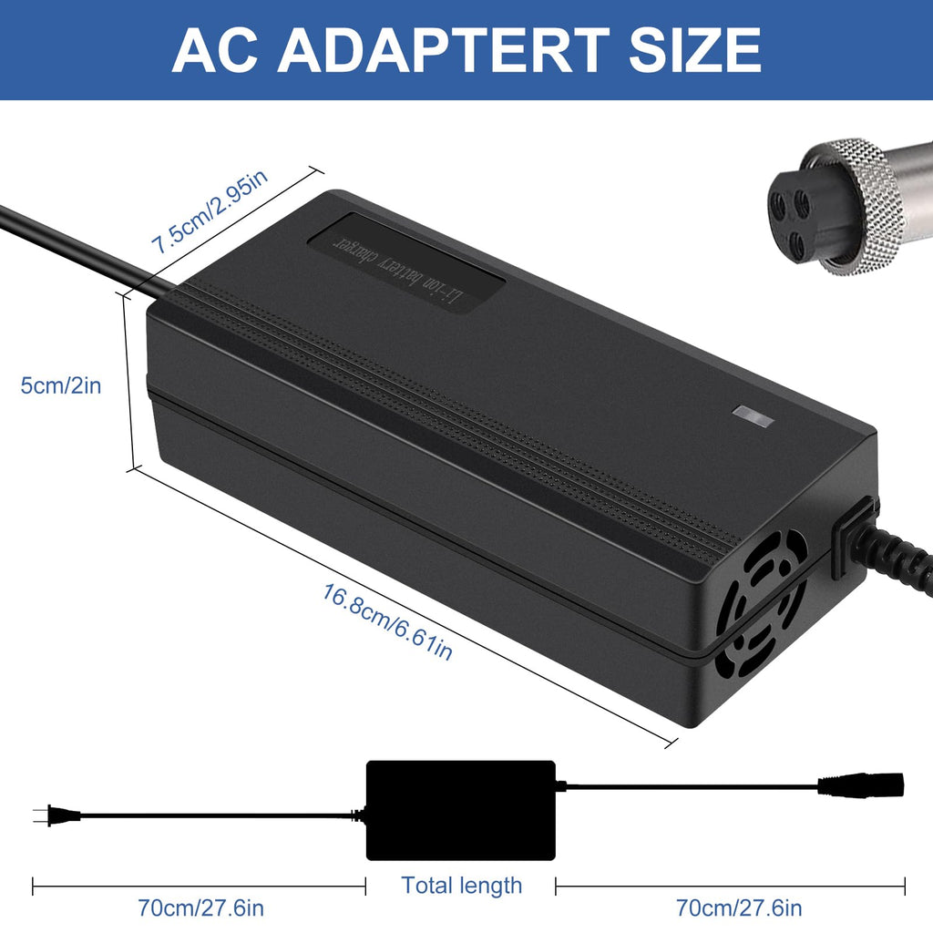 54.6V 2A 3 Prong Scooter Charger for 48V Lithium Battery V944214