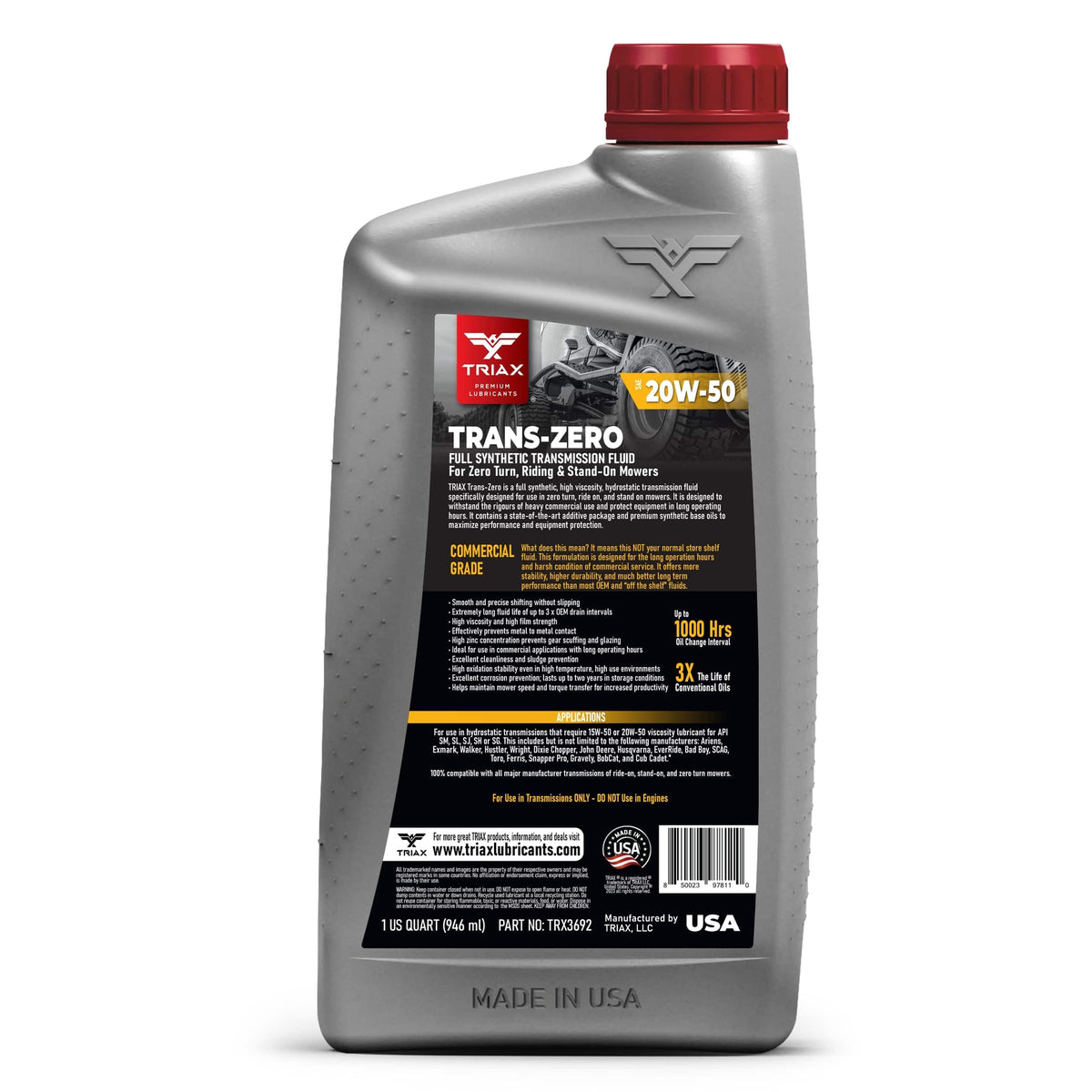 20W-50 Full Synthetic Hydrostatic Transmission Oil 1 Quart M846709