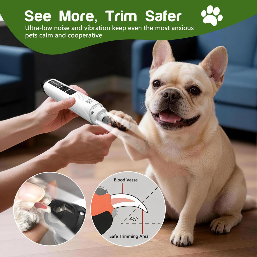 4-Speed Rechargeable Quiet Electric Dog Nail Grinder T766344
