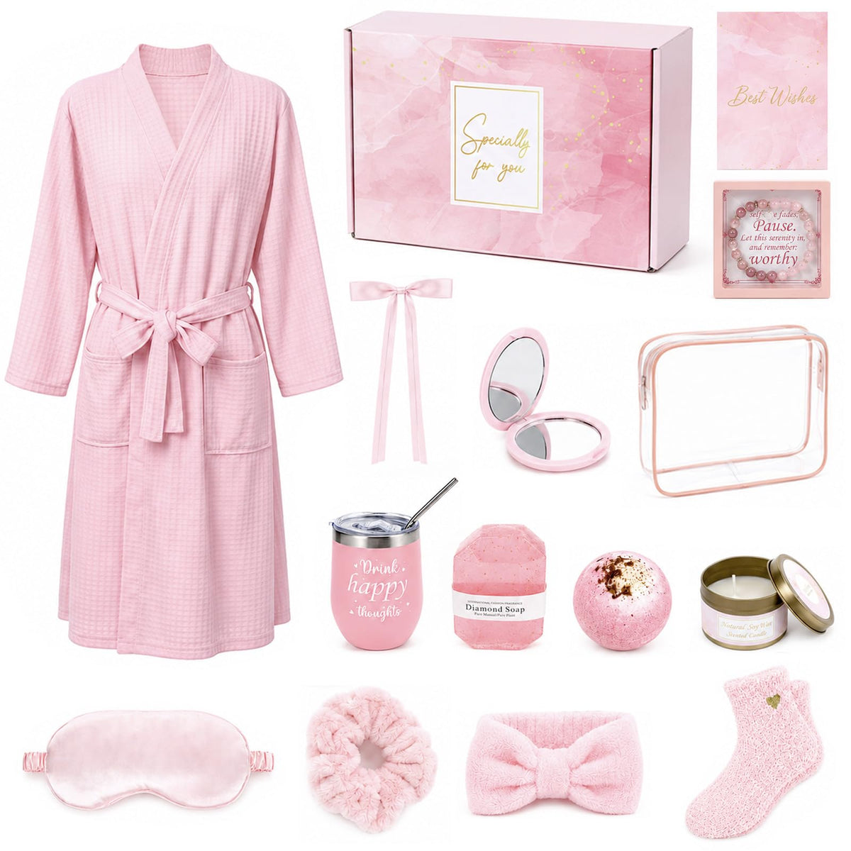 14 Pcs Pink Spa Robe Set P331